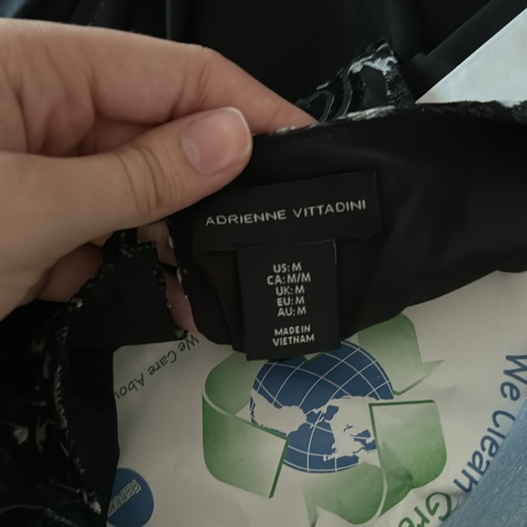 Adrienne Vittadini Sleeveless Burnout Velvet Shift/Trapeze Lined Dress Size M - Picture 5 of 5